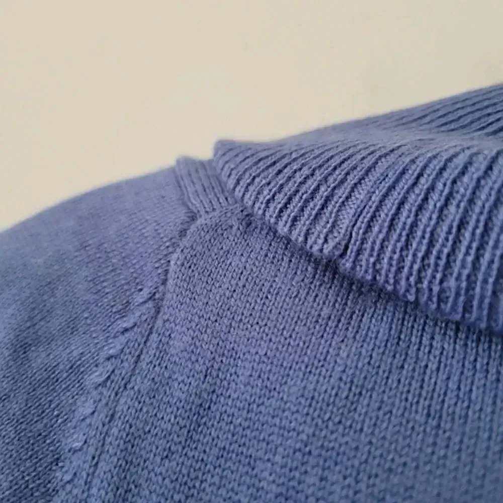 Talbots Pure Merino Wool Cowl Neck Sweater Periwinkle Blue XS Long Sleeve